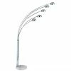 Revive Lighting Revive Modern Chrome Floor Lamp With Marble Base