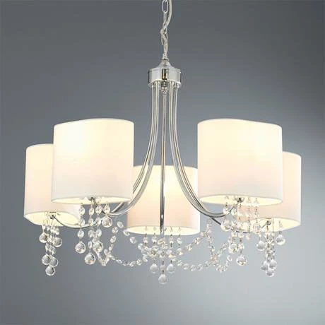Revive Lighting Revive Chrome Ceiling Chandelier - 5 Light 2 Revive Lighting Revive Chrome Ceiling Chandelier - 5 Light - Image 2