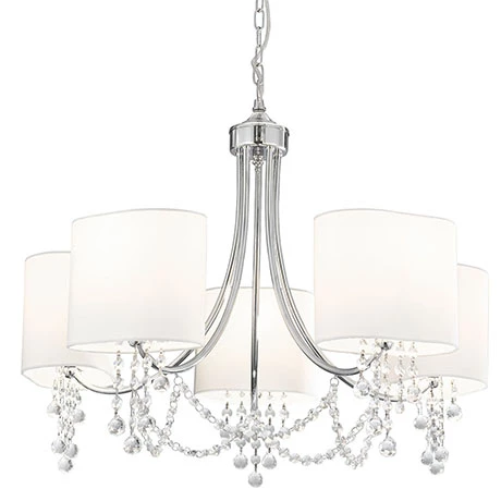 Revive Lighting Revive Chrome Ceiling Chandelier - 5 Light 1 Revive Lighting Revive Chrome Ceiling Chandelier - 5 Light