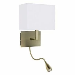 Revive Lighting Revive Antique Brass Adjustable Wall Light