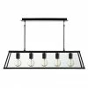 Revive Lighting Revive Matt Black Lantern Bar Ceiling Light - 5 Light