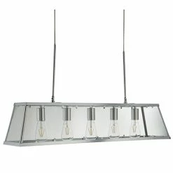 Revive Lighting Revive Chrome Lantern Bar Ceiling Light - 5 Light