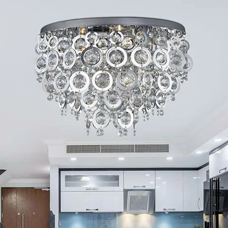 Revive Lighting Revive Chrome Flush Chandelier Ceiling Light 2 Revive Lighting Revive Chrome Flush Chandelier Ceiling Light - Image 2