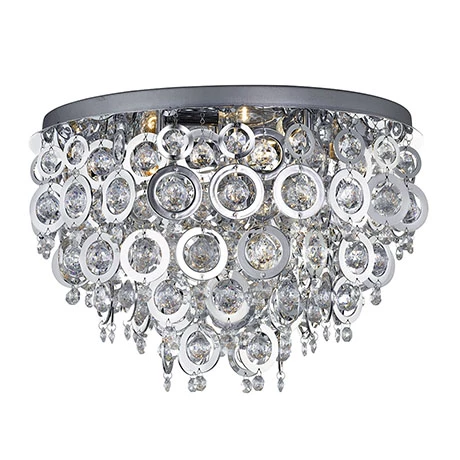 Revive Lighting Revive Chrome Flush Chandelier Ceiling Light 1 Revive Lighting Revive Chrome Flush Chandelier Ceiling Light
