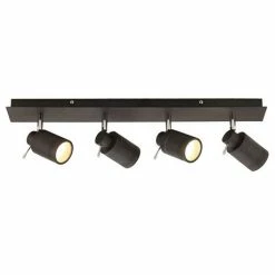 Revive Lighting Revive Matt Black 4 Light Bar Bathroom Spotlight