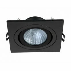 Revive Lighting Revive IP65 Matt Black Square Tiltable Bathroom Downlight