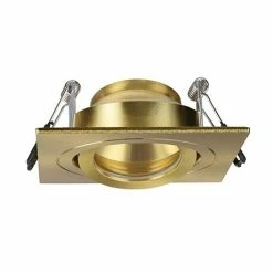 Revive Lighting Revive IP65 Satin Brass Square Tiltable Bathroom Downlight