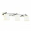 Revive Lighting Revive Chrome 3-Light Bathroom Wall Light With Opal Glass Shades