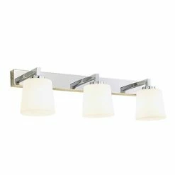 Revive Lighting Revive Chrome 3-Light Bathroom Wall Light With Opal Glass Shades