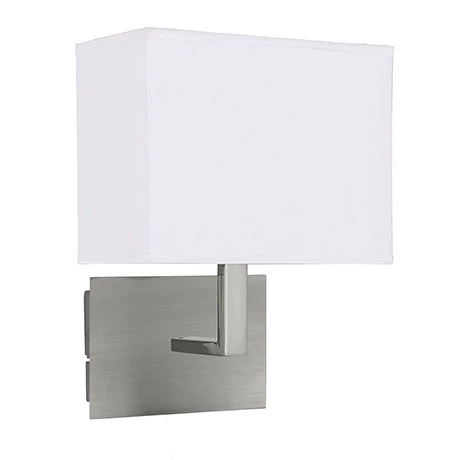 Revive Lighting Revive White / Silver Bedroom Wall Light 1 Revive Lighting Revive White / Silver Bedroom Wall Light