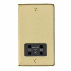 Revive Lighting Revive Shaver Socket Brushed Brass/Black