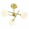 Revive Lighting Revive Satin Brass/Opal Glass 3-Light Cross Arm Ceiling Light