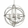 Revive Lighting Revive Silver Cage Pendant Light - 6 Light