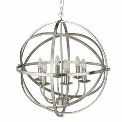 Revive Lighting Revive Silver Cage Pendant Light - 6 Light