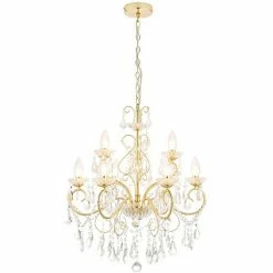 Revive Lighting Revive Brass 9 Light Bathroom Chandelier