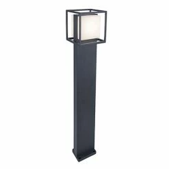Revive Lighting Revive Outdoor Cube Dark Grey Bollard Light