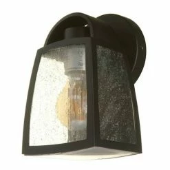 Revive Lighting Revive Outdoor Small Matt Black Wall Light With Seeded Glass Diffuser -Revive Lighting Shop RV7370 D2 460