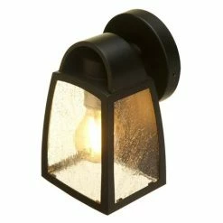 Revive Lighting Revive Outdoor Small Matt Black Wall Light With Seeded Glass Diffuser -Revive Lighting Shop RV7370 D3 460