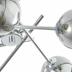 Revive Lighting Revive Chrome/Smoked Glass 5-Light Cross Arm Ceiling Light 5 Revive Lighting Revive Chrome/Smoked Glass 5-Light Cross Arm Ceiling Light -Revive Lighting Shop RV7385C D2 460