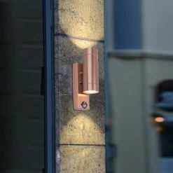 Revive Lighting Revive Outdoor PIR Modern Copper Up & Down Wall Light 8 Revive Lighting Revive Outdoor PIR Modern Copper Up & Down Wall Light -Revive Lighting Shop RV8093 D3 460
