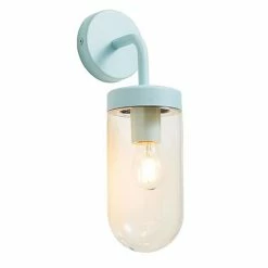 Revive Lighting Revive Outdoor Pale Blue Curved Arm Wall Light