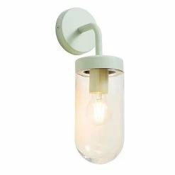 Revive Lighting Revive Outdoor Mint Green Curved Arm Wall Light