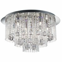 Revive Lighting Revive Chrome Crystal Flush Chandelier