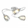 Revive Lighting Revive Chrome/Smoked Glass 3-Light Ceiling Light