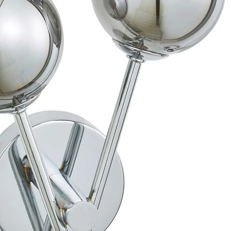 Revive Lighting Revive Chrome/Smoked Glass 2-Light Cross Arm Wall Light 3 Revive Lighting Revive Chrome/Smoked Glass 2-Light Cross Arm Wall Light - Image 3