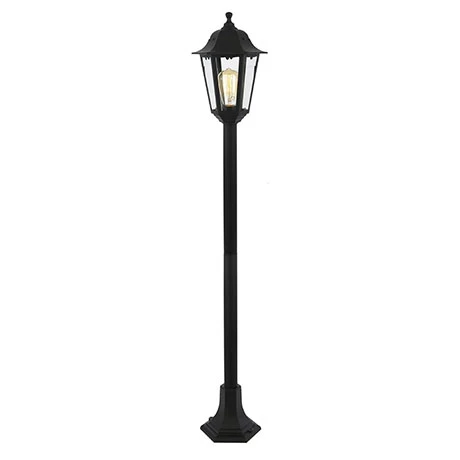 Revive Lighting Revive Outdoor Black 6-Panel Tall Post Lantern 1 Revive Lighting Revive Outdoor Black 6-Panel Tall Post Lantern