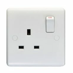 Revive Lighting Revive 1 Gang Switched Socket - White