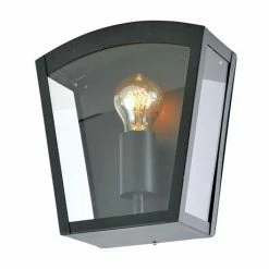Revive Lighting Revive Outdoor Satin Black Curved Top Box Lantern