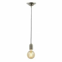 Revive Lighting Revive Polished Nickel Braided Cable Pendant Light