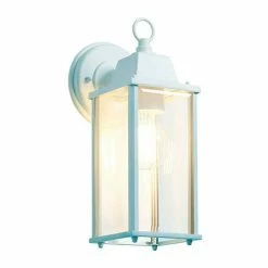 Revive Lighting Revive Outdoor Pale Blue Bevelled Glass Lantern Wall Light