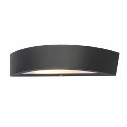 Revive Lighting Revive Outdoor Black Curved LED Up & Down Wall Light