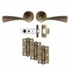 Revive Lighting Revive Elba Ultimate Door Handle Pack - Antique Brass