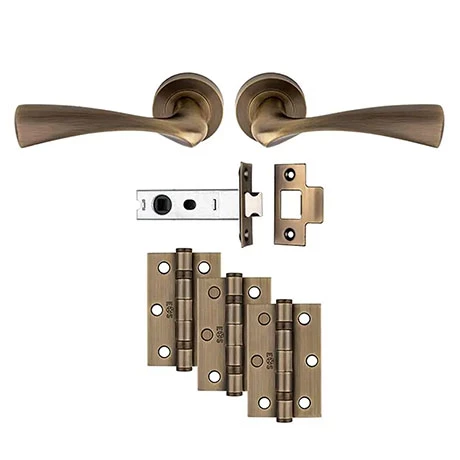 Revive Lighting Revive Elba Ultimate Door Handle Pack - Antique Brass 1 Revive Lighting Revive Elba Ultimate Door Handle Pack - Antique Brass