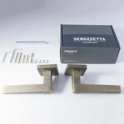 Revive Lighting Revive Decor Square Lever Door Handles - Antique Brass -Revive Lighting Shop RVD2AB AAA 460