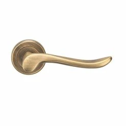 Revive Lighting Revive Dove Curved Lever Door Handles - Antique Brass