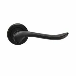 Revive Lighting Revive Dove Curved Lever Door Handles - Matt Black