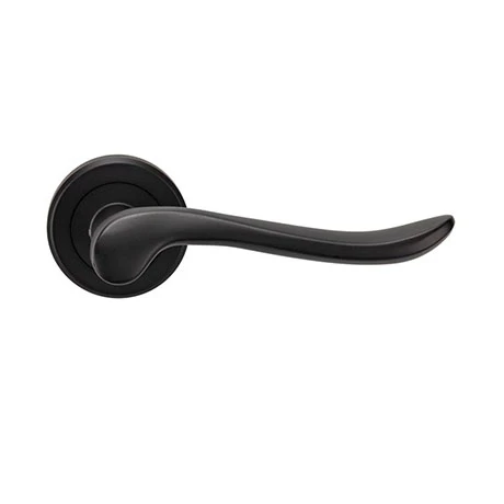 Revive Lighting Revive Dove Curved Lever Door Handles - Matt Black 1 Revive Lighting Revive Dove Curved Lever Door Handles - Matt Black