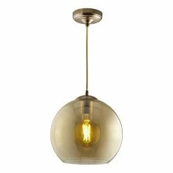 Revive Lighting Revive Amber Globe Pendant Ceiling Light