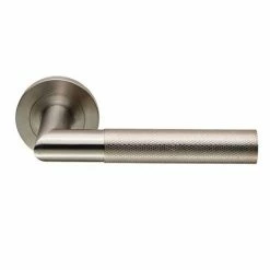 Revive Lighting Revive Industrial Knurled Lever Door Handles - Satin Stainless Steel