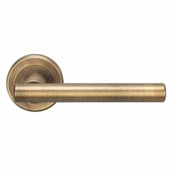 Revive Lighting Revive Lago Round Lever Door Handles - Antique Brass