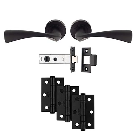 Revive Lighting Revive Elba Ultimate Door Handle Pack - Matt Black 1 Revive Lighting Revive Elba Ultimate Door Handle Pack - Matt Black