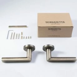 Revive Lighting Revive Nino Round Lever Door Handles - Antique Brass 7 Revive Lighting Revive Nino Round Lever Door Handles - Antique Brass -Revive Lighting Shop RVN2AB AAA 460