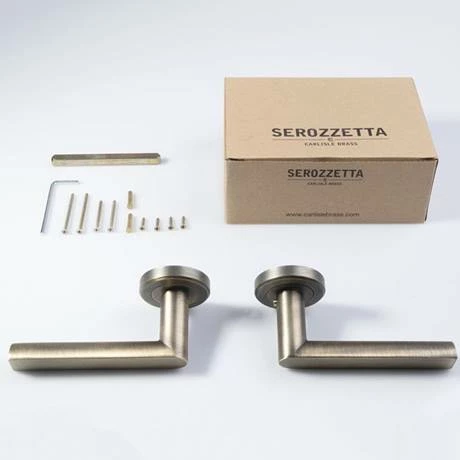 Revive Lighting Revive Nino Round Lever Door Handles - Antique Brass 4 Revive Lighting Revive Nino Round Lever Door Handles - Antique Brass - Image 4