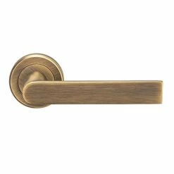 Revive Lighting Revive Nino Round Lever Door Handles - Antique Brass