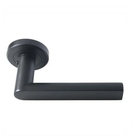 Revive Lighting Revive Nino Round Lever Door Handles - Matt Black 3 Revive Lighting Revive Nino Round Lever Door Handles - Matt Black - Image 3