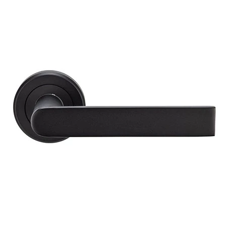 Revive Lighting Revive Nino Round Lever Door Handles - Matt Black 1 Revive Lighting Revive Nino Round Lever Door Handles - Matt Black